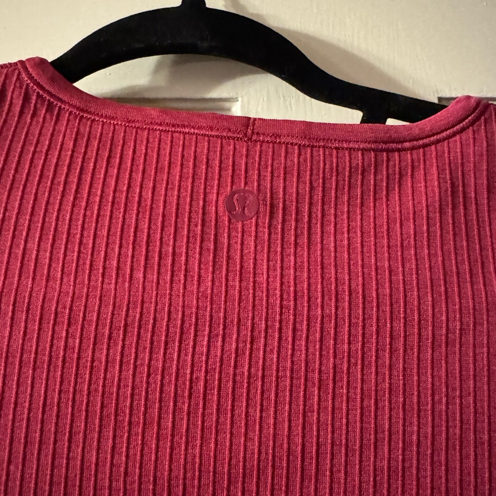Lululemon Ebb to Street Women's Ribbed Long Sleeve Top - Pink - Picture 3 of 3